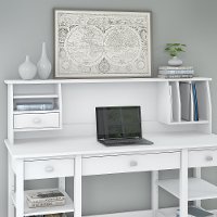 White Small Hutch Organizer for 60W Desk - Broadview