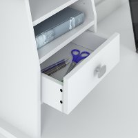 White Small Hutch Organizer for 60W Desk - Broadview-3