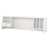 White Small Hutch Organizer for 60W Desk - Broadview-5