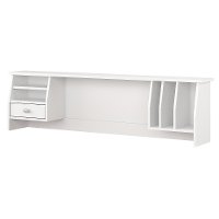 White Small Hutch Organizer for 60W Desk - Broadview-5