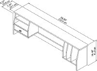 White Small Hutch Organizer for 60W Desk - Broadview-7