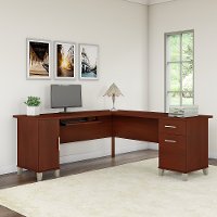 Cherry L Shaped Desk - Somerset