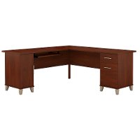Cherry L Shaped Desk - Somerset-5