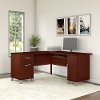 60 Inch Cherry L Shaped Desk - Somerset
