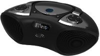 IBC233B BLUETOOTH CD BOOM BOX iLive Boombox with Top Load CD and FM Radio - Titanium Dark Silver