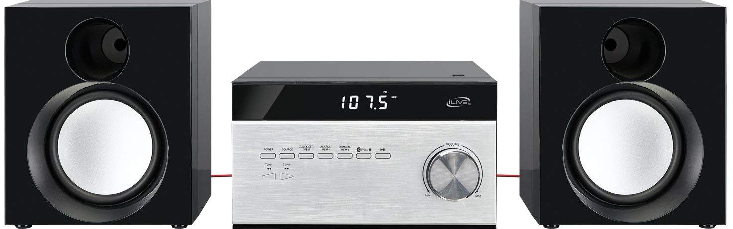 IHB227B BLUETOOTH HOME MUSIC SYSTEM iLive Wireless Home Stereo Music System with CD Player and AM/FM Radio-1