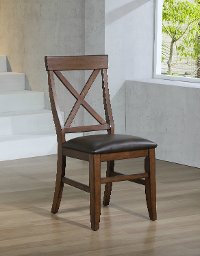 Brown Upholstered Game Table Chair - Savannah