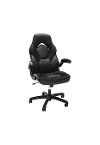 Black and Black Racing Style Leather Gaming Chair - Essentials
