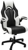 White and Black Leather Gaming Chair - Essentials