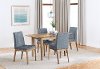 Oak and Gray 5 Piece Dining Set - Barcelona
