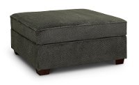 Contemporary Graphite Gray Ottoman - Autumn