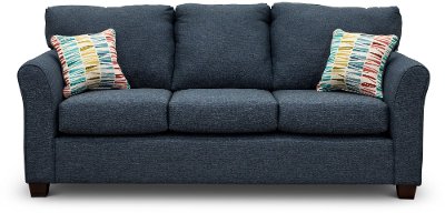Casual Contemporary Navy Blue Sofa Bed - Wall St.