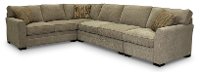 Taupe Gray 4 Piece Sectional Sofa with LAF Loveseat - Scorpio-2