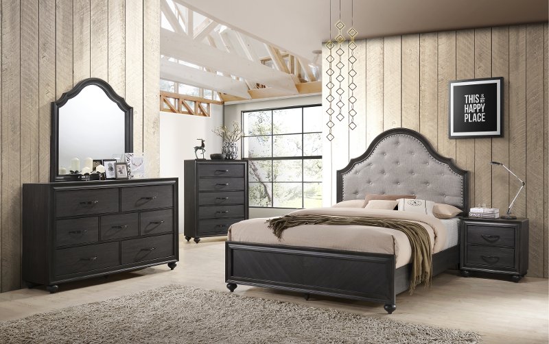 Classic Gray 4 Piece King Bedroom Set Spencer Rc Willey Classic Gray 4 Piece King Bedroom Set Spencer Rc Willey Furniture