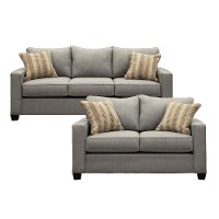 Contemporary Stone Gray 2 Piece Living Room Set - Gavin