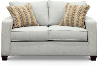 Contemporary Sky Gray Loveseat - Gavin
