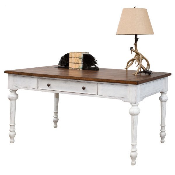 White and Cherry Brown Writing Desk - Durham-1