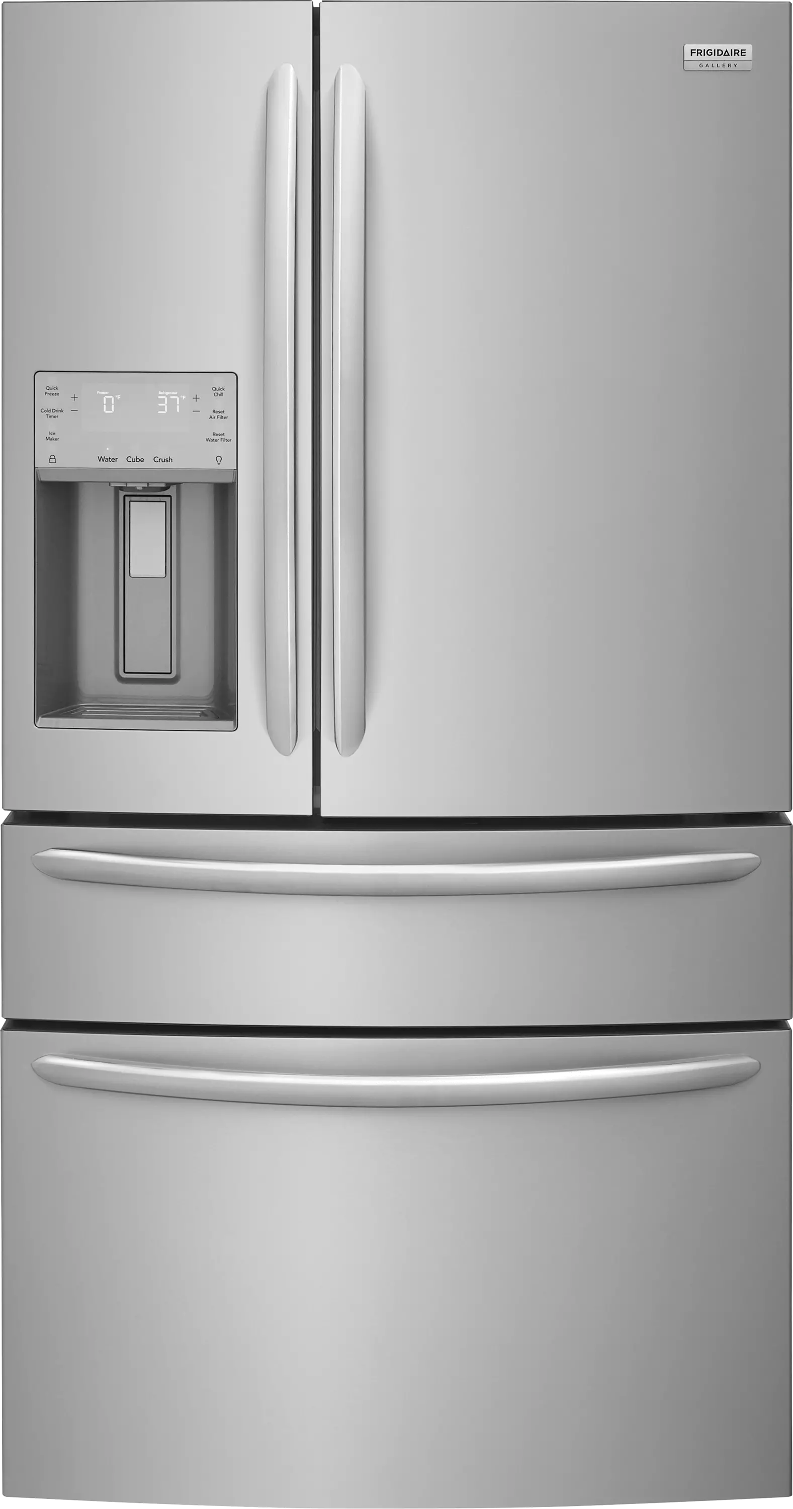 FG4H2272UF Frigidaire Gallery 21.8 cu ft French Door Refrigerator - Counter Depth Stainless Steel-1