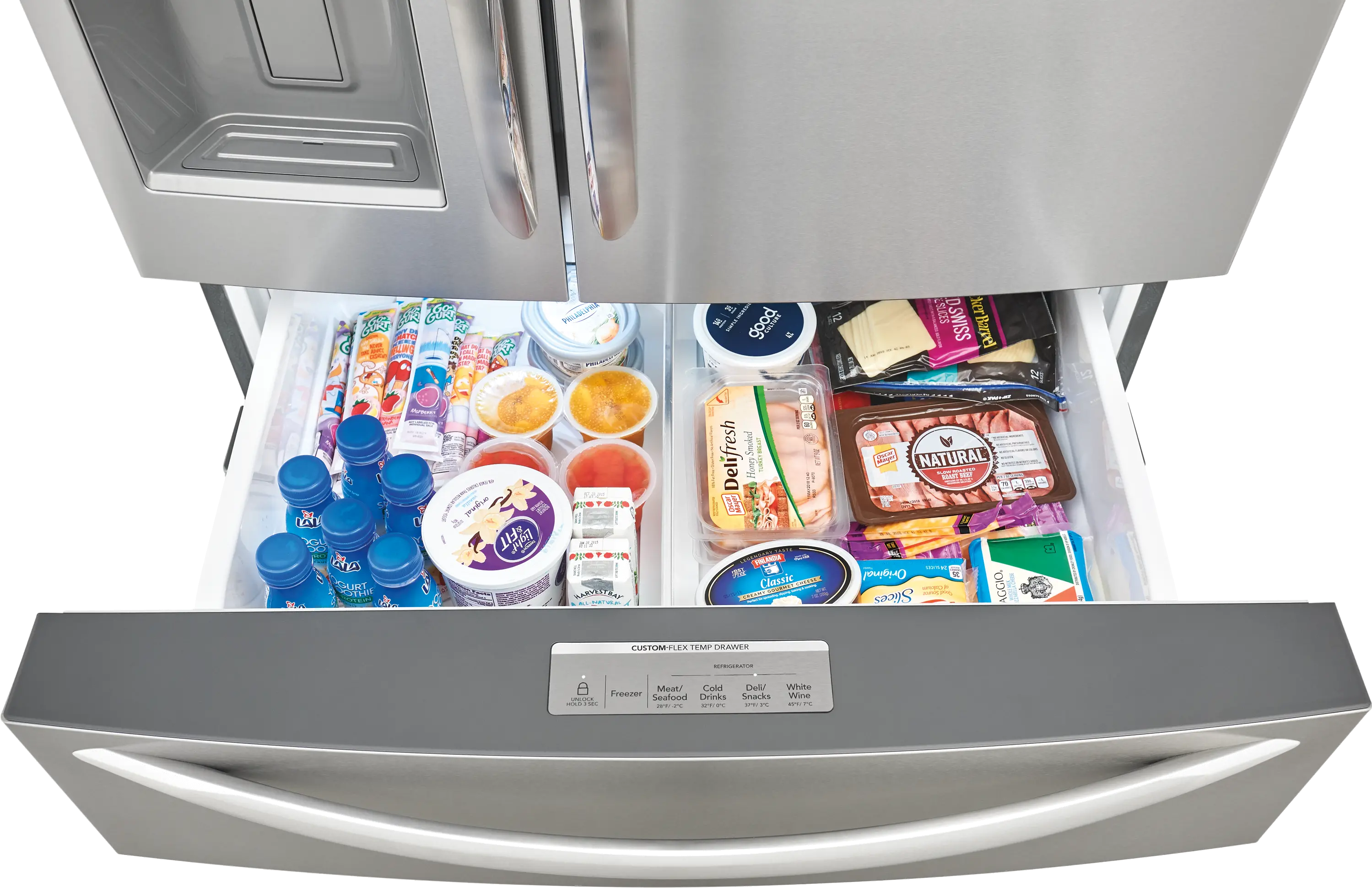 FG4H2272UF Frigidaire Gallery 21.8 cu ft French Door Refrigerator - Counter Depth Stainless Steel-6