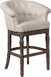 Clearance Washed Gray and Beige 29 Inch Swivel Bar Stool - Kiera