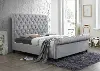 Kate Traditional Gray Queen Upholstered Bed