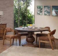 Natural and Brown 5 Piece Dining Set - Salamanca