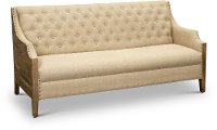 Beige Settee with Exposed Wood Sides - Sullinger