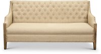 Beige Settee with Exposed Wood Sides - Sullinger-2