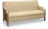 Sullinger Beige Settee with Exposed Wood Sides