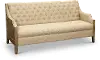 Sullinger Beige Settee with Exposed Wood Sides