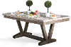 Bridgend Marble Trestle Dining Room Table