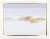 Gold and White Divide Framed Wall Art