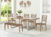 Contemporary Cornsilk 5 Piece Dining Set - Ellis