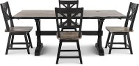 Farmhouse Sand and Black 5 Piece Dining Set - Orlando