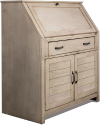 6413-790 Traditional Eggshell White Drop Lid Home Home Office Desk - Villa