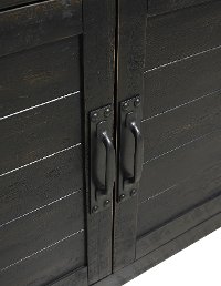 6415-790 Traditional Drop Lid Home Home Office Desk - Distressed Black-2