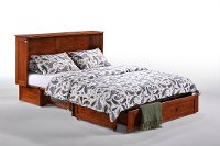 Classic Cherry Brown Queen Murphy Bed - Clover