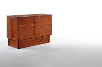 Classic Cherry Brown Queen Murphy Bed - Clover-2