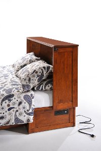 Classic Cherry Brown Queen Murphy Bed - Clover-3