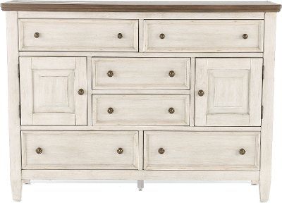Classic Country Antique White Chesser - Heartland