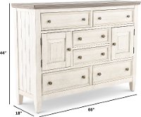 Classic Country Antique White Chesser - Heartland-3