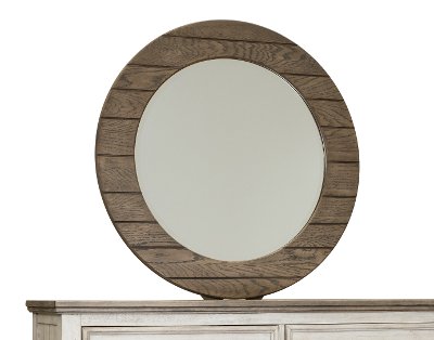 Country Tobacco Brown Round Mirror - Heartland