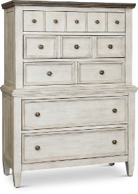 Heartland Country Antique White Chest of Drawers