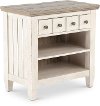Classic Country Antique White Nightstand - Heartland