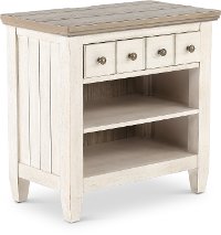 Classic Country Antique White Nightstand - Heartland