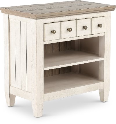 Classic Country Antique White Nightstand - Heartland