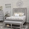 Classic Country Antique White King Size Bed - Heartland