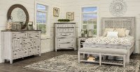 Antique White 4 Piece King Bedroom Set - Heartland
