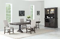 Industrial Espresso Brown Dining Room Table - Revolution-2