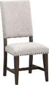 Espresso Brown and Beige Upholstered Dining Chair - Revolution